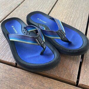 Rafters flip flop blue size 2y